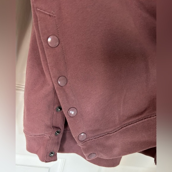 Abercrombie & Fitch Soft AF Mauve Side Button Long Hoodie Size S - Picture 3 of 5